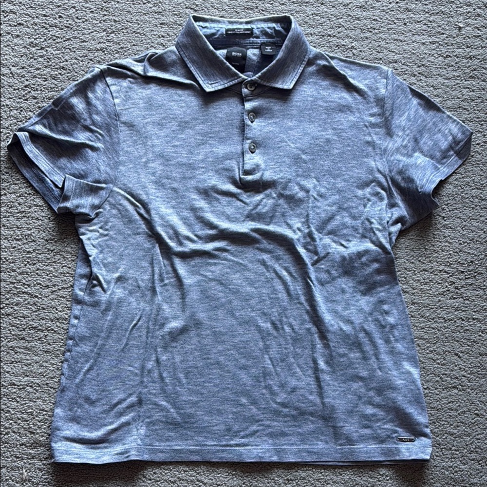 Hugo BOSS Men's Slim Fit Light Blue Polo Shirt Size Small